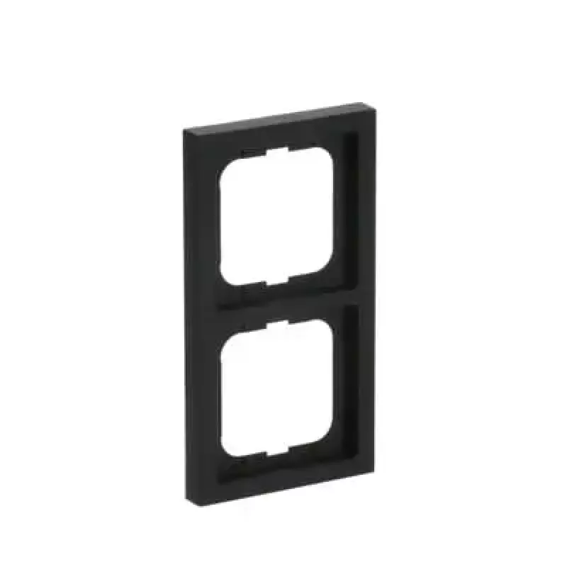 Wall plate frame Busch-Jaeger 1722-885K, screwless thermoplastic, black, 80×151 mm, 11 mm thick