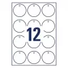Non-adhesive label Avery T2004-10 120 pcs White Round 6 cm