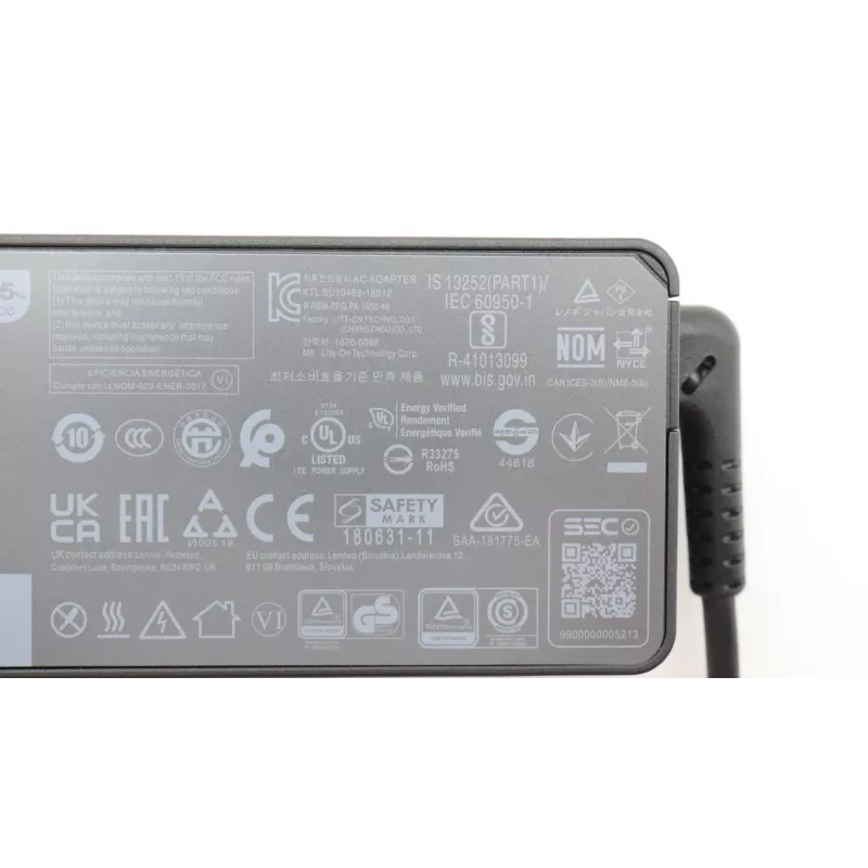 Lenovo 5A10W86252 power adapter/inverter Indoor 65 W Black