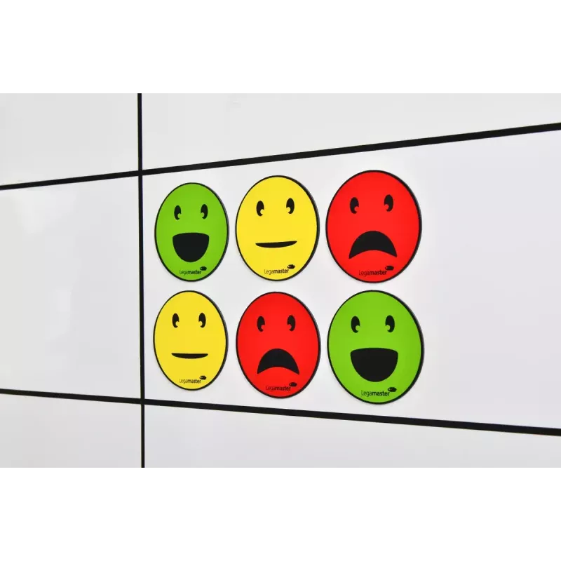 Board magnet Legamaster magnetic symbol emoticon assorted 50mm 6pcs