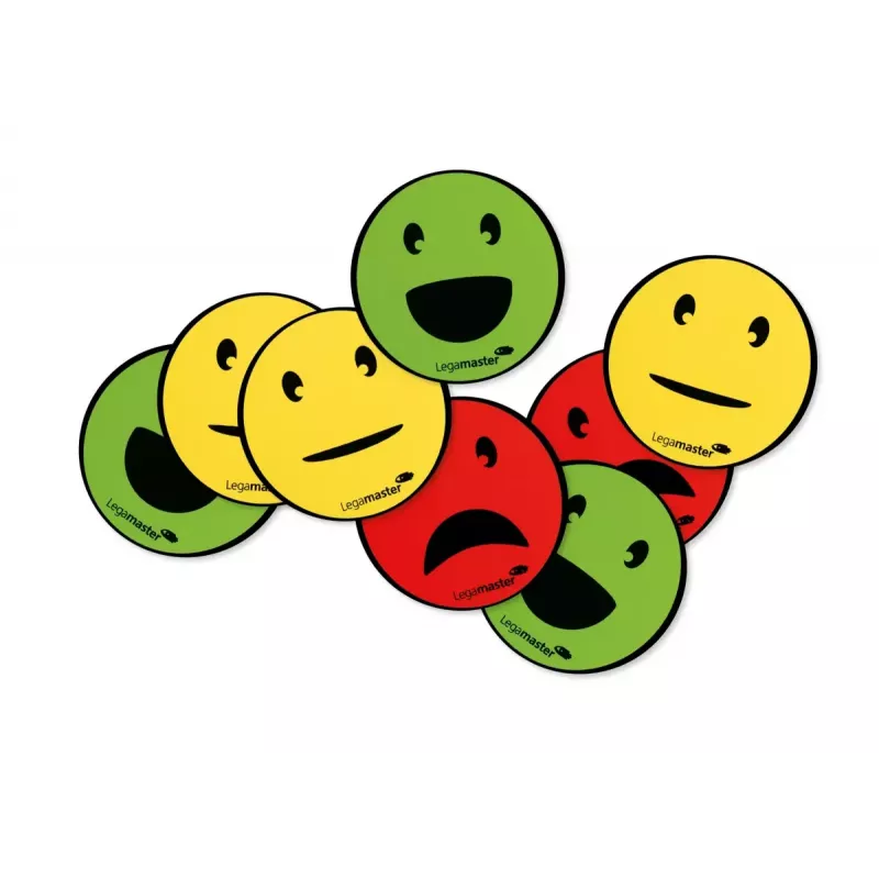 Board magnet Legamaster magnetic symbol emoticon assorted 50mm 6pcs