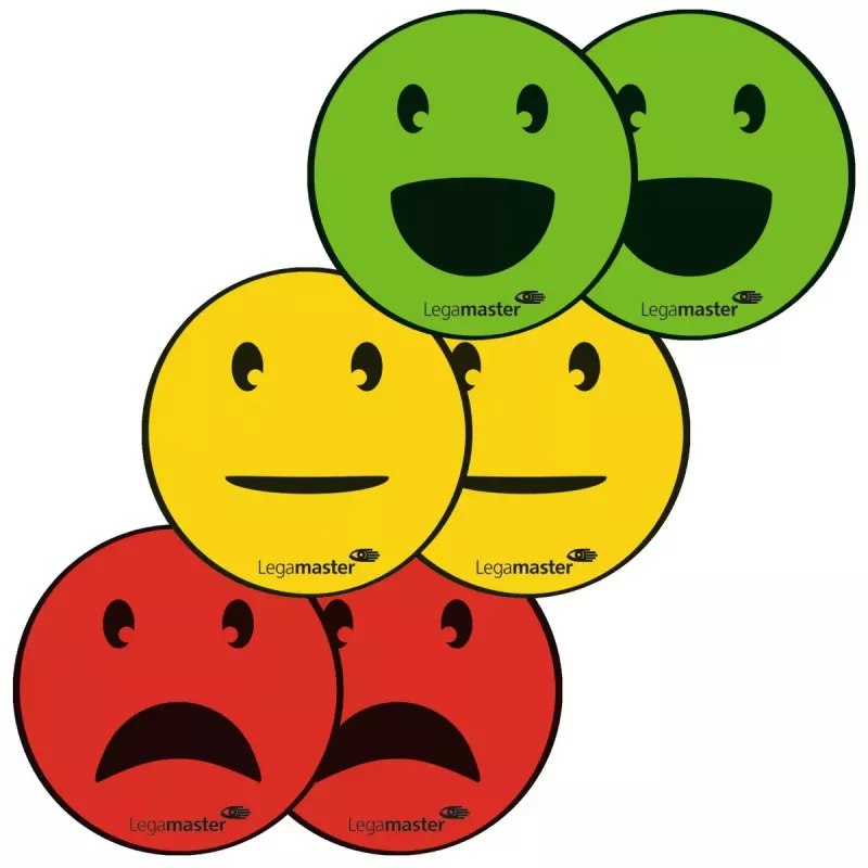 Board magnet Legamaster magnetic symbol emoticon assorted 50mm 6pcs
