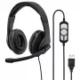 Hama HS-USB300 PC Office headset, wired, USB, black