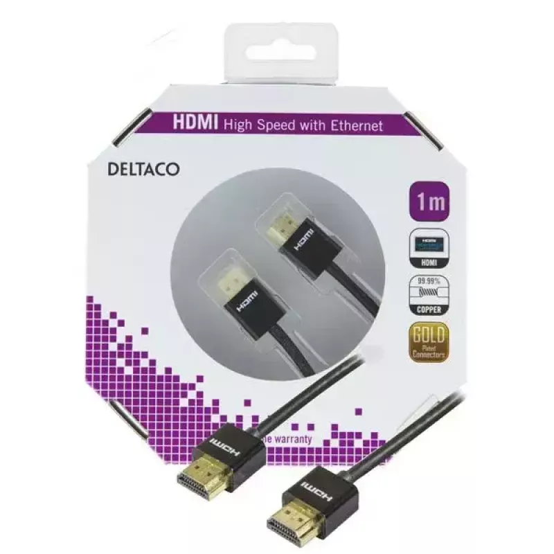HDMI Cable Deltaco HDMI-1091 1m