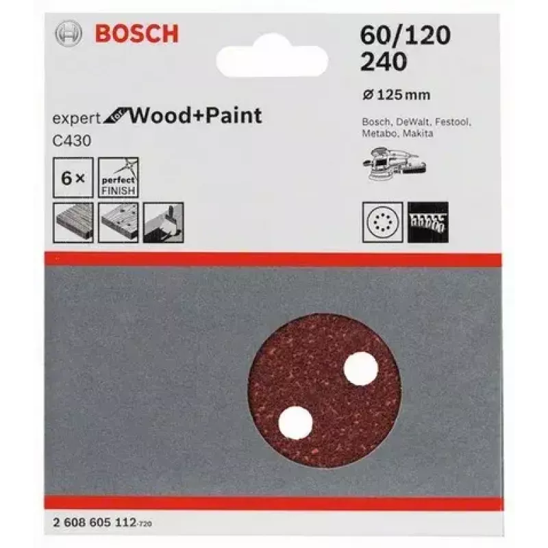 Sanding disc Bosch 2 608 605 112 6 pcs