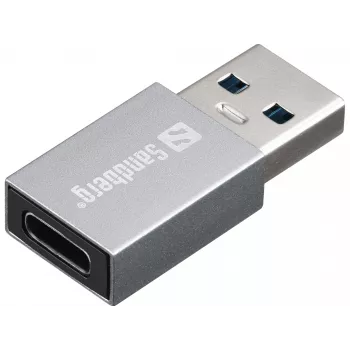 Sandberg USB-A to USB-C Dongle, USB-A, USB-C, Aluminium