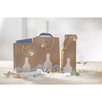 Gift wrap bag Sigel GT051 Brown 100x80x350 mm