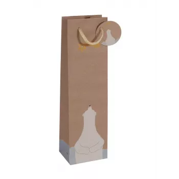 Gift wrap bag Sigel GT051 Brown 100x80x350 mm