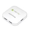Techly USB 3.0 Super Speed Hub 4 Ports White IUSB3-HUB4-WH, USB 3.2 Gen 1 (3.1 Gen 1) Type-A, 5000 Mbit/s, White, 0.8 m, CE, RoHS, USB 2.0 USB 1.1