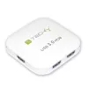 Techly USB 3.0 Super Speed Hub 4 Ports White IUSB3-HUB4-WH, USB 3.2 Gen 1 (3.1 Gen 1) Type-A, 5000 Mbit/s, White, 0.8 m, CE, RoHS, USB 2.0 USB 1.1