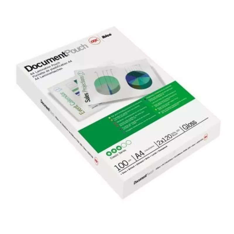 GBC Lamination Pouch A4 80 Micron, Glossy, Transparent, A4, 0.08 mm, 100 pc(s)