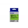 Epson Label Cartridge Fluorescent LK-4GBF Black/Green 12mm (9m)