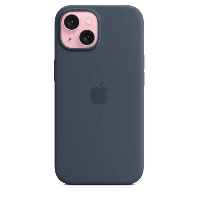 Silicone Case Cover Apple iPhone 15 MagSafe Storm Blue