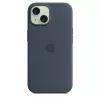 Silicone Case Cover Apple iPhone 15 MagSafe Storm Blue