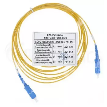 Fibre optic cable BlueOptics SFP2222BU10MK SC G.657.A1 10 m Yellow