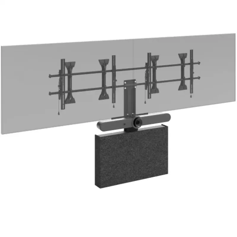 Chief Fusion Storage Cabinet FCASTC – Lockable AV Equipment Enclosure for Fusion Mounts, 30 kg Capacity, Fits 127 cm to 2.18 m Displays, Black
