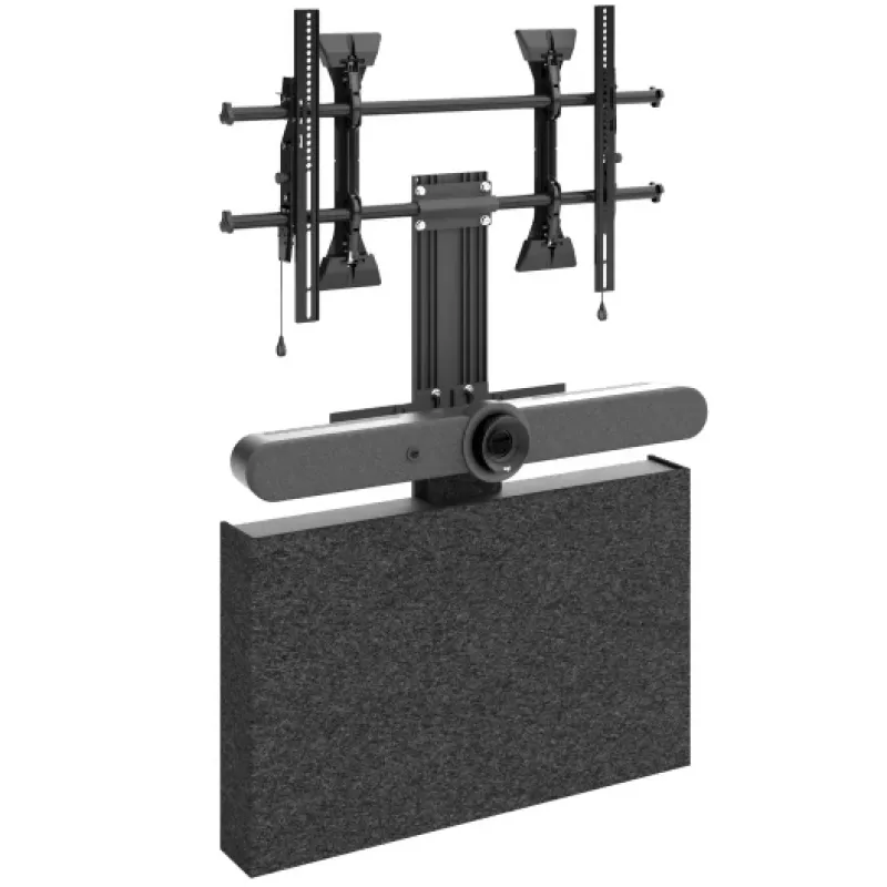 Chief Fusion Storage Cabinet FCASTC – Lockable AV Equipment Enclosure for Fusion Mounts, 30 kg Capacity, Fits 127 cm to 2.18 m Displays, Black
