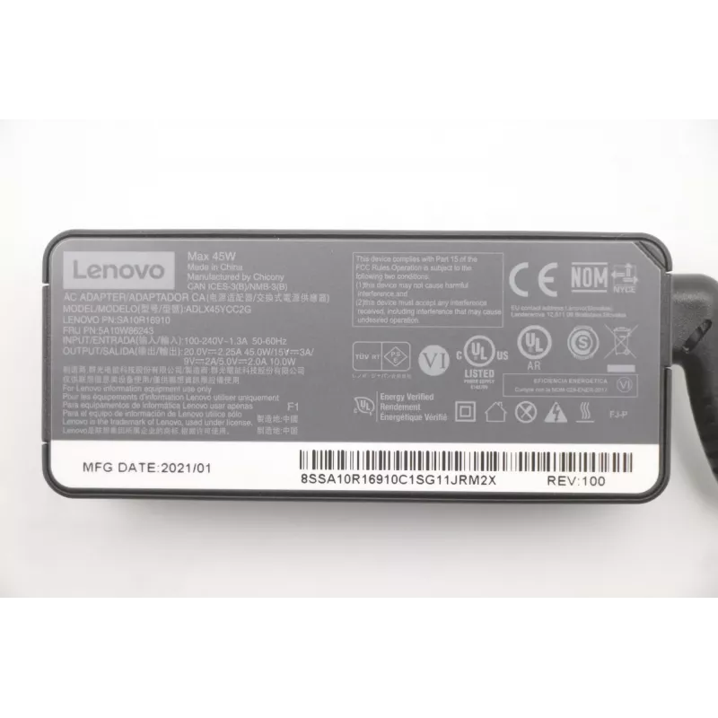 Lenovo 5A10W86243 power adapter/inverter Indoor 45 W Black