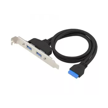 Conceptronic EMRICK11B 19 Pin Female to Dual USB-A Female USB 3.0 Adapter