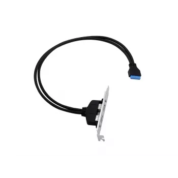 Conceptronic EMRICK11B 19 Pin Female to Dual USB-A Female USB 3.0 Adapter