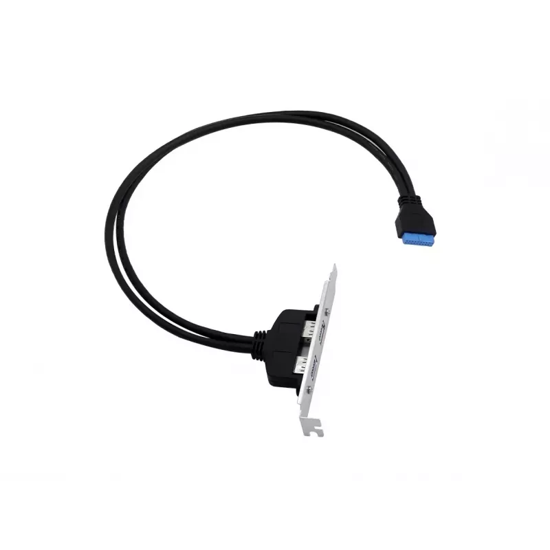 Conceptronic EMRICK11B 19 Pin Female to Dual USB-A Female USB 3.0 Adapter