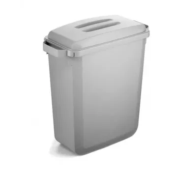Waste container Durable 1800503050 Rectangular Plastic Grey Width 590 mm Depth 282 mm Height 600 mm