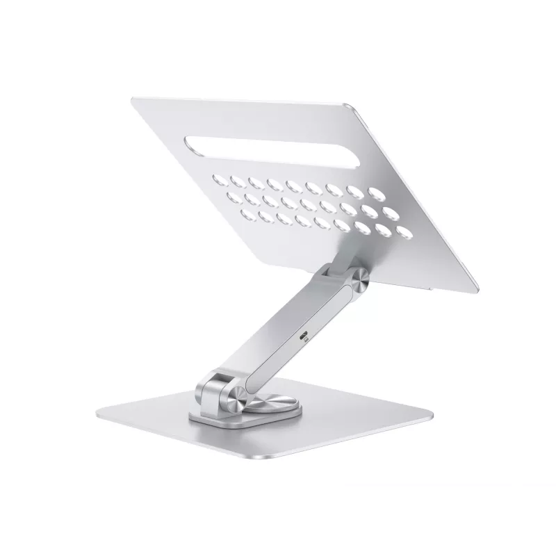Conceptronic DONN27G, Laptop stand, Silver, Aluminium, 360°, USB 3.2 Gen 1 (3.1 Gen 1) Type-C, 5000 Mbit/s