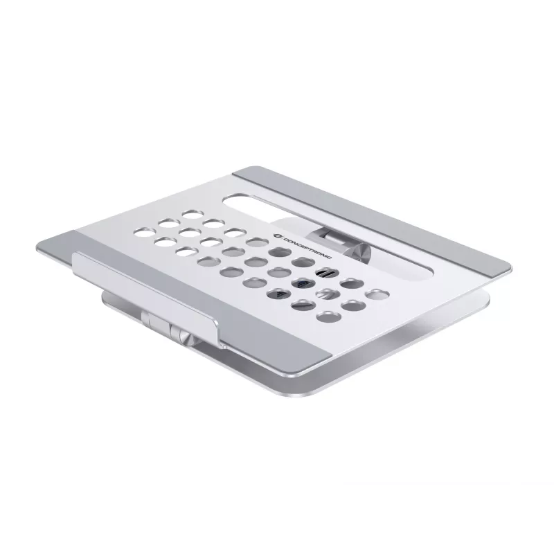 Conceptronic DONN27G, Laptop stand, Silver, Aluminium, 360°, USB 3.2 Gen 1 (3.1 Gen 1) Type-C, 5000 Mbit/s