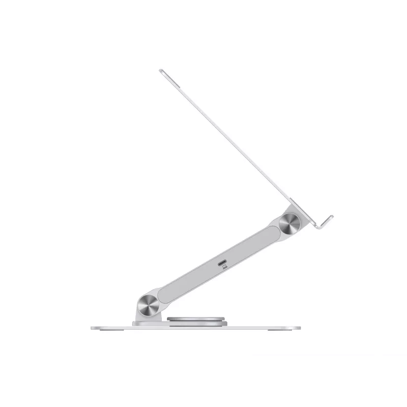 Conceptronic DONN27G, Laptop stand, Silver, Aluminium, 360°, USB 3.2 Gen 1 (3.1 Gen 1) Type-C, 5000 Mbit/s