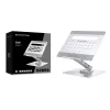 Conceptronic DONN27G, Laptop stand, Silver, Aluminium, 360°, USB 3.2 Gen 1 (3.1 Gen 1) Type-C, 5000 Mbit/s