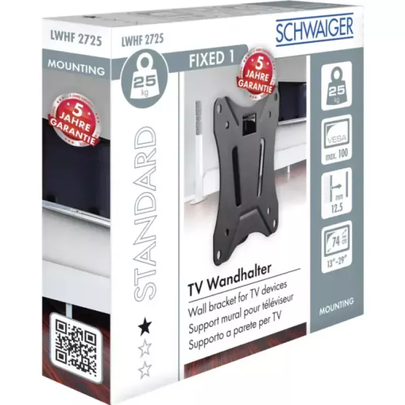 Wall Mount Bracket Schwaiger LWHF2725 513 Black