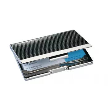 Business Card Holder Sigel VZ130 Chrome Black