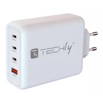 Techly IPW-PD140W-WH mobile device charger Power bank, Smartphone, Tablet, Universal White AC Fast charging Indoor