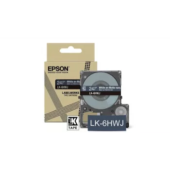 Label Tape Epson LK-6HWJ Navy White Thermal Transfer 2.4 cm
