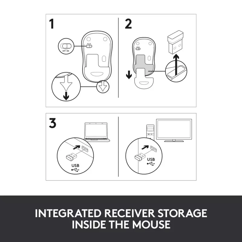 Mouse Logitech M185 swift Wireless Gray