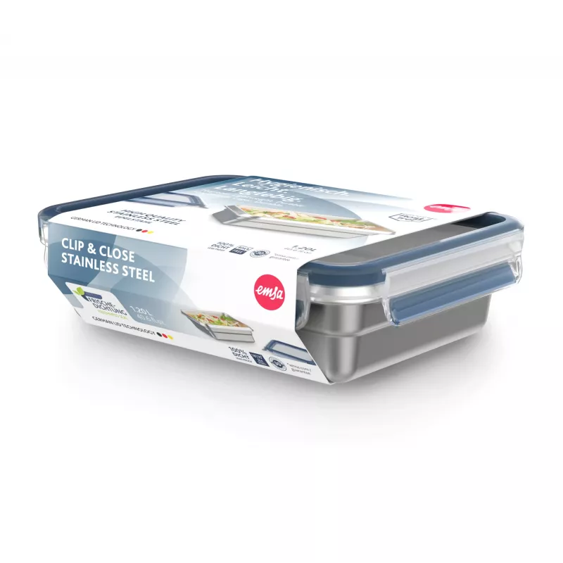 Box EMSA CLIP & CLOSE N11505 Stainless Steel Rectangular 170x230x60mm