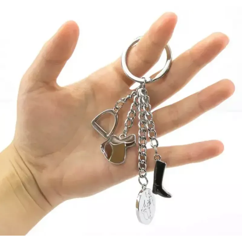 Keyring TROIKA KR13-17/CH Black Brown Silver 46mm 4mm 40g