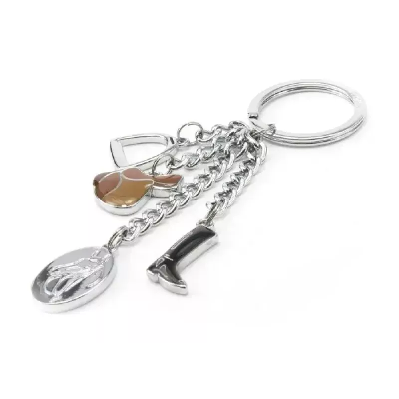 Keyring TROIKA KR13-17/CH Black Brown Silver 46mm 4mm 40g