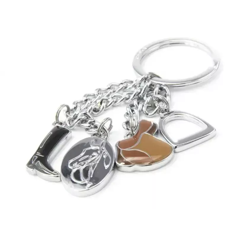 Keyring TROIKA KR13-17/CH Black Brown Silver 46mm 4mm 40g