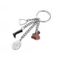 Keyring TROIKA KR13-17/CH Black Brown Silver 46mm 4mm 40g