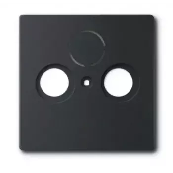 Busch-Jaeger 1743-885 Cover Plate for Antenna Sockets with 2 Connections, Black