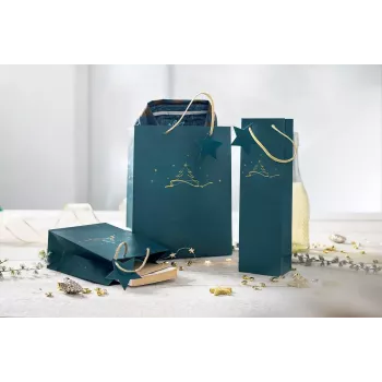 Gift wrap bag Sigel GT035 Blue 170x90x230 mm