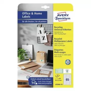 Self-adhesive label Rectangle AVERY LR3666-10
