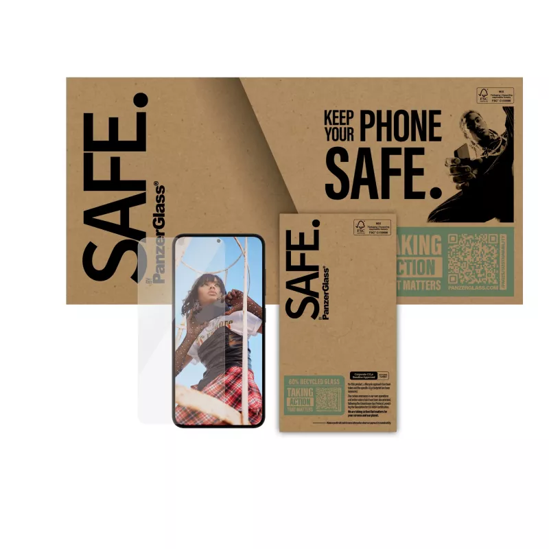 PanzerGlass SAFE. by ® Screen Protector Samsung Galaxy S25 | S24 | Ultra-Wide Fit