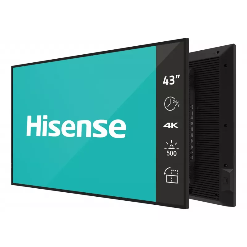 Hisense Smart TV 43 inch E5QTUK QLED 3840x2160 (4K) Full HD, Android 11, 500 cd/m², 8 ms, VESA, Black