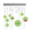 Techly ICA-NTB-DOCK91 Wired USB 3.2 Gen 1 (3.1 Gen 1) Type-C Silver