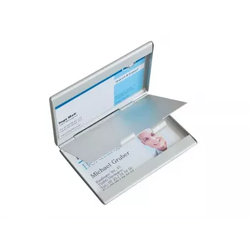 Business Card Holder Sigel VZ136 Aluminium Silver