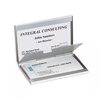 Business Card Holder Sigel VZ136 Aluminium Silver