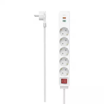 Hama 00223186 power extension 1.4 m 5 AC outlet(s) Indoor White