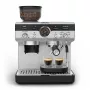 Espresso machine KRUPS XP801T semi‑automatic with built‑in grinder, 3 L water tank, 2‑cup output, black/stainless steel